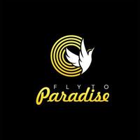 Paradiesvogelfliege Logo einfach modern