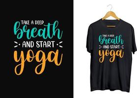 Yoga-T-Shirt-Design, kreatives Yoga-Tag-T-Shirt, Yoga-Typografie-Shirt-Vektor, professioneller Yoga-Pose einzigartiger Stil vektor