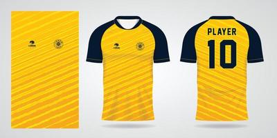 gul fotbollströja sport designmall vektor
