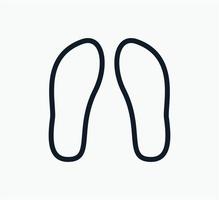 flip-flops ikon vektor logotyp formgivningsmall