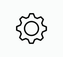 Zahnrad-Symbol Vektor-Logo-Design-Vorlage vektor