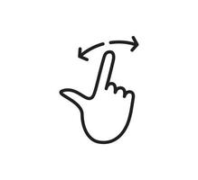 Finger Hand Geste Symbol Vektor-Logo-Design-Vorlage vektor