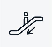 Rolltreppe Symbol Vektor Logo Vorlage