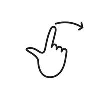 Finger Hand Geste Symbol Vektor-Logo-Design-Vorlage vektor