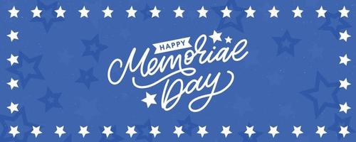 Happy Memorial Day - Sternenbanner Brief vektor