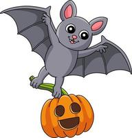 fliegende fledermaus halloween cartoon farbige clipart vektor