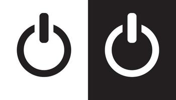 Power-Symbol. Power-Icon-Vektor isoliert auf weißem Hintergrund. Zwei Macht Schwarz-Weiß-Logo-Design, Macht-Symbol einfaches Zeichen. vektor