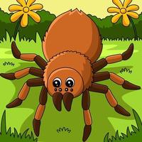 tarantula djur färgad tecknad illustration vektor