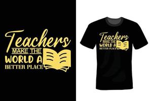 Lehrer-T-Shirt-Design, Vintage, Typografie vektor