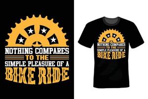 Fahrrad-T-Shirt-Design, Vintage, Typografie vektor