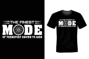 Fahrrad-T-Shirt-Design, Vintage, Typografie vektor