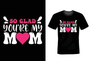 Mama-T-Shirt-Design, Vintage, Typografie vektor