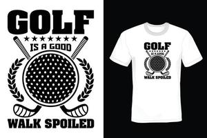 golf t-shirt design, vintage, typografi vektor