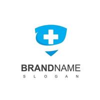 Inspiration für das Design des Gesundheitsschutzlogos vektor