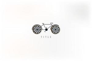 Fahrrad Radfahren minimalistisches Icon-Logo-Design vektor
