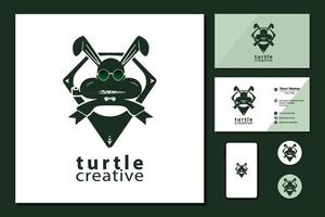 Sea Turtle Sports Emblem Maskottchen Logo Grafikdesign vektor