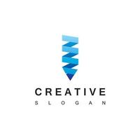 kreative bleistift-logo-design-vorlage vektor