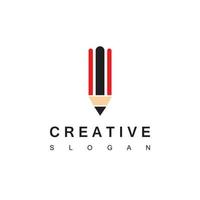 kreative bleistift-logo-design-vorlage vektor