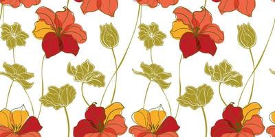 Tulpenwiese Musterdesign im skandinavischen Stil vektor