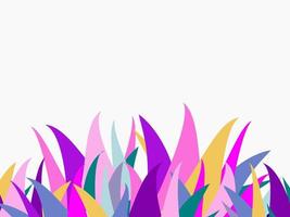Vektordesign von Tapeten oder Hintergrund mit Pastellfarben der Blätter. rosa und violetter Farbton. banner mit kopierraum für texte, gruß, werbung, ankündigung, einladung, wort.