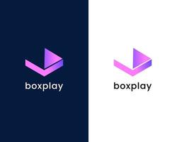 box mit spiel moderner logo-design-vorlage vektor