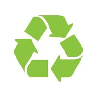 Recycling-Symbol isoliert auf weißem Vektor