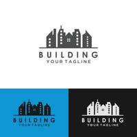 gebäude logo immobilien skyline logo kreatives logo design stadtbau logo design vektor