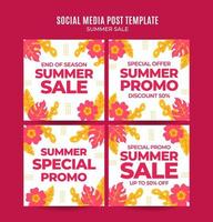 Happy Summer Sale Web Banner für Social Media Square Poster, Banner, Space Area und Hintergrund vektor