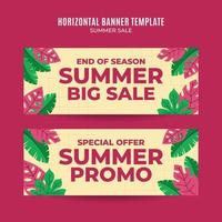 Happy Summer Sale Web Banner für Social Media horizontales Poster, Banner, Raumfläche und Hintergrund vektor