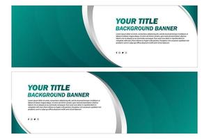 abstrakter Wave-Header-Set-Design vektor