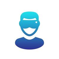 virtual reality-glasögonikon, skalbart logotypelement vektor