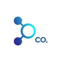 Co2-Molekül-Symbol auf weiß vektor