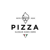 pizza logotyp design vektor