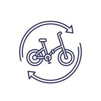 bike-sharing, mietservice-symbol vektor