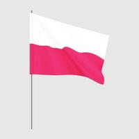 polska flaggan. Polens nationella flagga. vektor