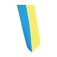 ukrainska vertikala flaggan. nationella ukrainska gul blå flagga. ukrainsk vimpel. vektor