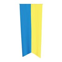 ukraine vertikale flagge. Nationale ukrainische gelb-blaue Flagge. ukrainischer wimpel. vektor