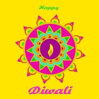 glad diwali. festival av ljus affisch design tapeter. bakgrunden med blomelement och mandala vektorer