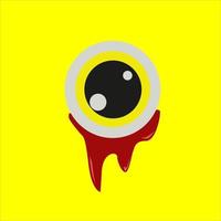 glückliche Halloween-Hintergrundvektorillustration. gruseliges Monster-Poster-Design vektor