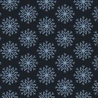 Weihnachten nahtlose Muster mit Schneeflocken auf dunklem Hintergrund. Frohes neues Jahr Wallpaper und Wrapper für saisonales Design, Textil, Dekoration, Grußkarte. handgezeichnete Drucke und Gekritzel. vektor