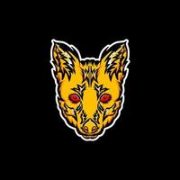 Wiesel Wildlife Illustration Esport-Logo geeignet für Maskottchen und Sportidentität vektor