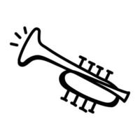 premium handritad ikon av trumpet är redo att användas vektor