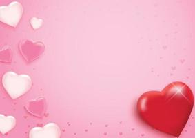 Valentinstag Hintergrund mit Herzen. Vektorillustration. Tapete, Flyer, Einladung, Plakate, Broschüre, Banner. vektor