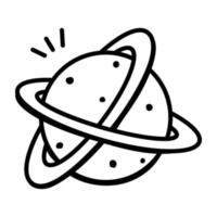 Premium-Doodle-Design des Planetensymbols vektor