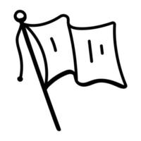 Überprüfen Sie dieses Doodle-Symbol der Flagge vektor