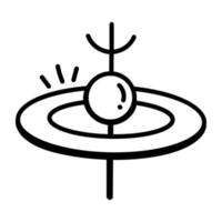 eine skalierbare handgezeichnete Ikone des Neptun-Dreizacks vektor