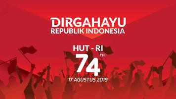 17. August. Indonesien Happy Independence Day Grußkarte, Banner und Textur-Hintergrund-Logo. - Vektor