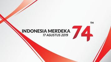 17 augusti. indonesien glad självständighetsdagen gratulationskort, banner och textur bakgrundslogotyp. - vektor