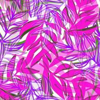 kreatives nahtloses muster des rosa dschungelblattes. tropisches muster, palmblätter nahtlos. exotische Pflanzenkulisse. botanischer Blumenhintergrund. vektor