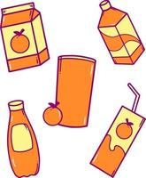 Orangensaft-Doodle-Illustration